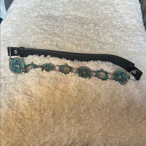 Chico's Black Belt with Blue Accents